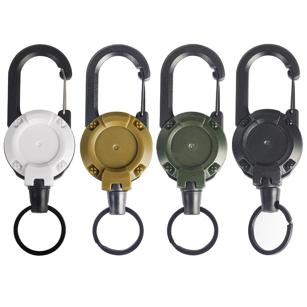 Heavy Duty Retractable Badge Reel with Carabiner Clip for Keys (Universal)