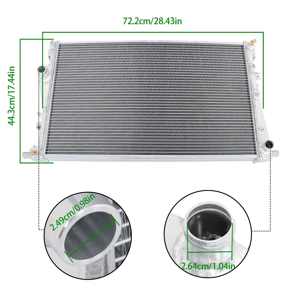 RAD13400 Aluminum Radiator 3 Row for Chrysler 200 (2015–2017) Jeep Cherokee (2014–2018)