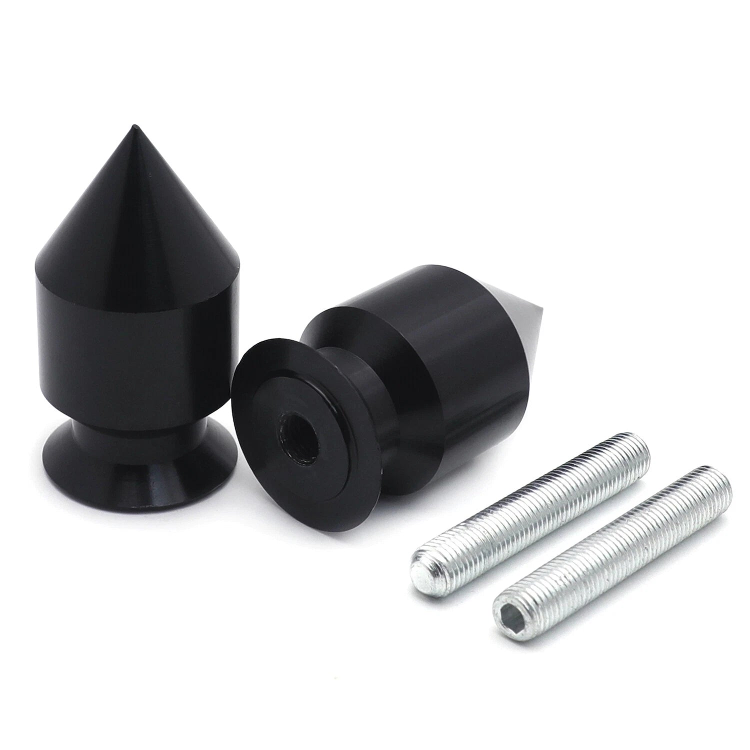 Black Spike Swingarm Spool 10mm for Kawasaki ER-6N (2009–2010) Ninja 250R (2008–2011)