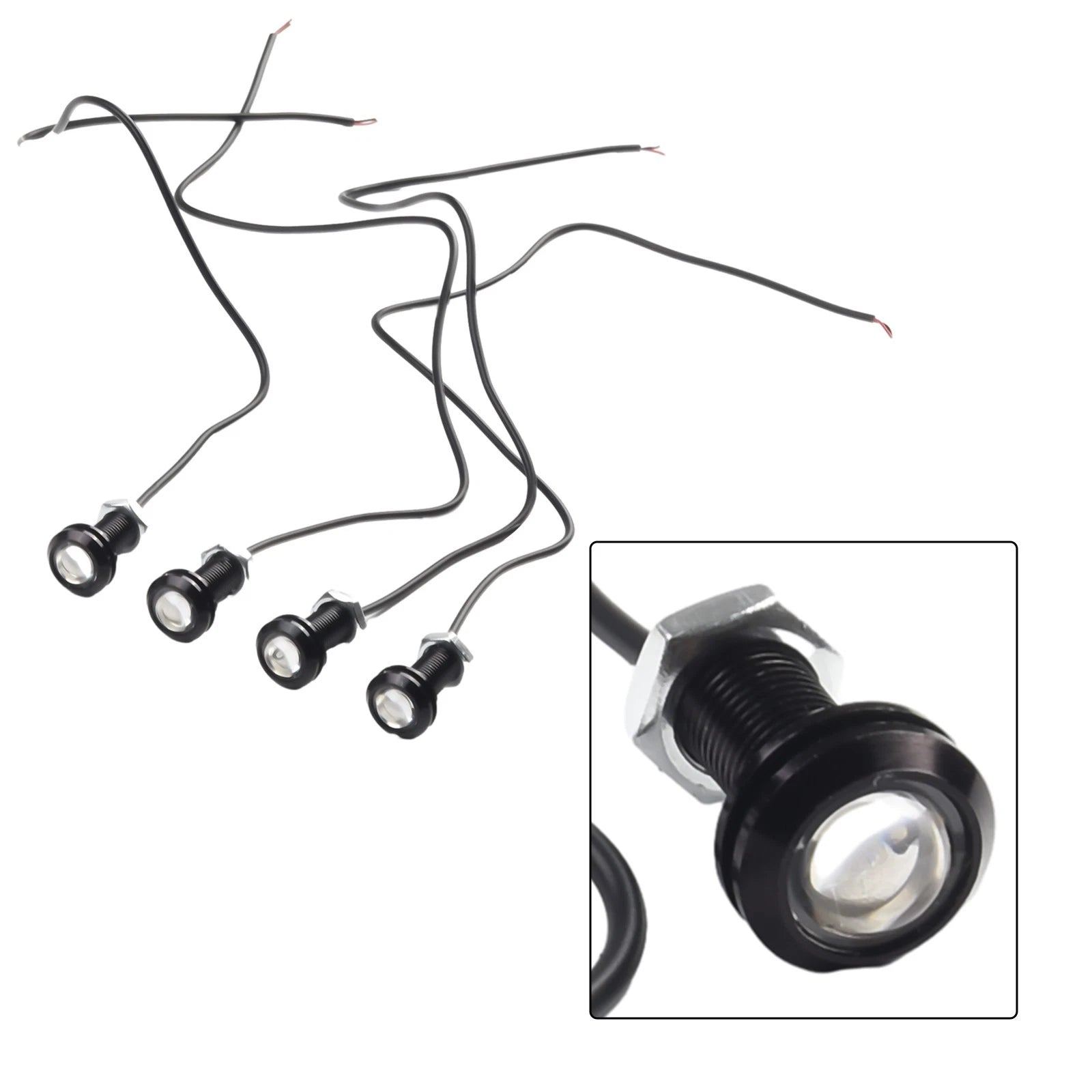 Set of 4 Blue LED Boat Lights for Outrigger Spreader Transom (Waterproof)