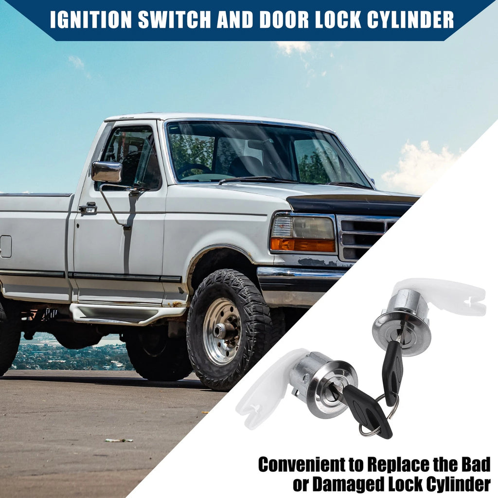 Ignition Switch Lock Cylinder & Door Lock Cylinder for Ford F150 F250 (2004–2008)