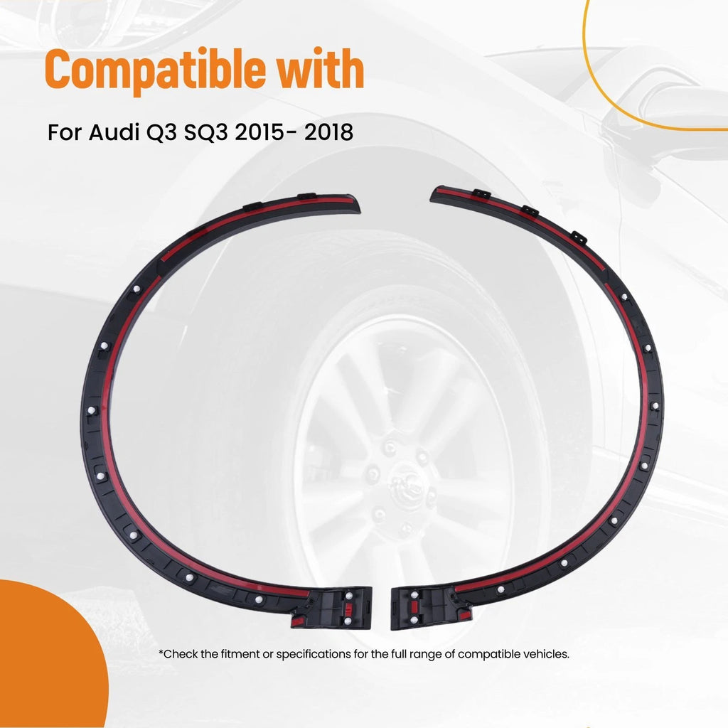 2X Fender Arch Flare Molding for Audi Q3 SQ3 (2015–2018) 8U0853717CGRU