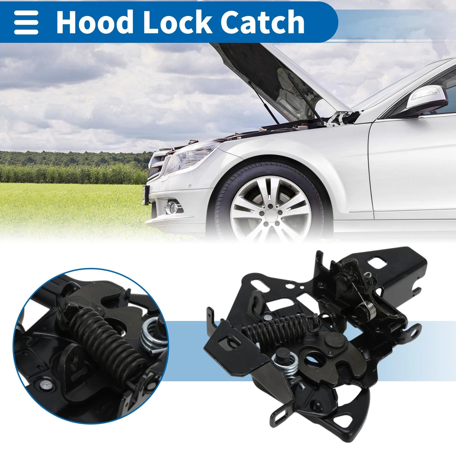 Hood Latch Assembly for Volkswagen Passat (2000–2005) 3B0823509R/3B0823509AB