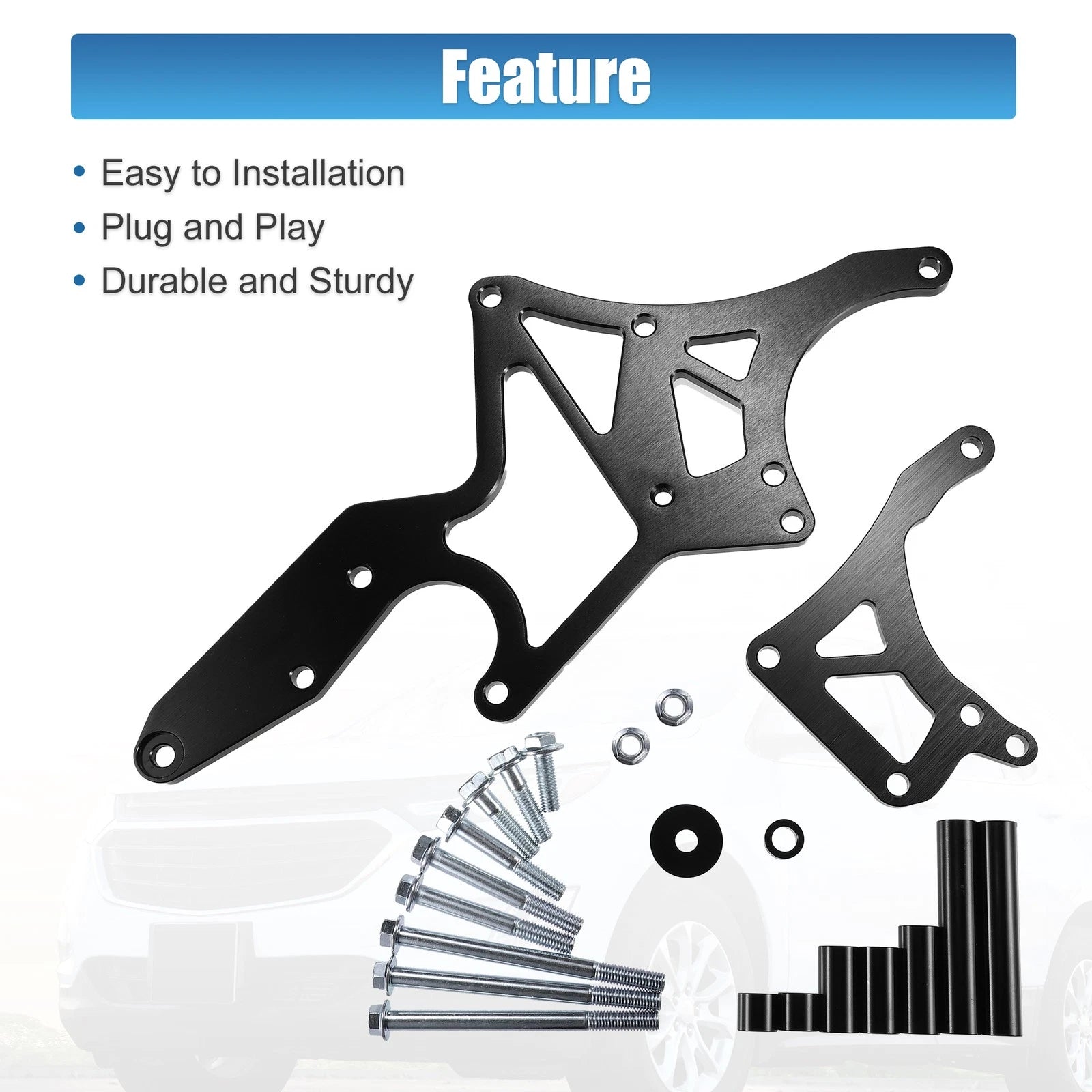Set of 1 Engine Serpentine Alternator Bracket for Chevrolet LS1 LS2 LS3 (2001–2015)