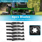 6pcs Cutting Blades for Cub Cadet MTD Ride Mower (742-04053)