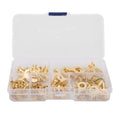 Set of 150 Brass Insulated Crimp Ring Terminals Electrical Wire Connectors
