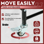 Adjustable Rolling Tire Rack for Garage Storage (Fits Most Vehicles)