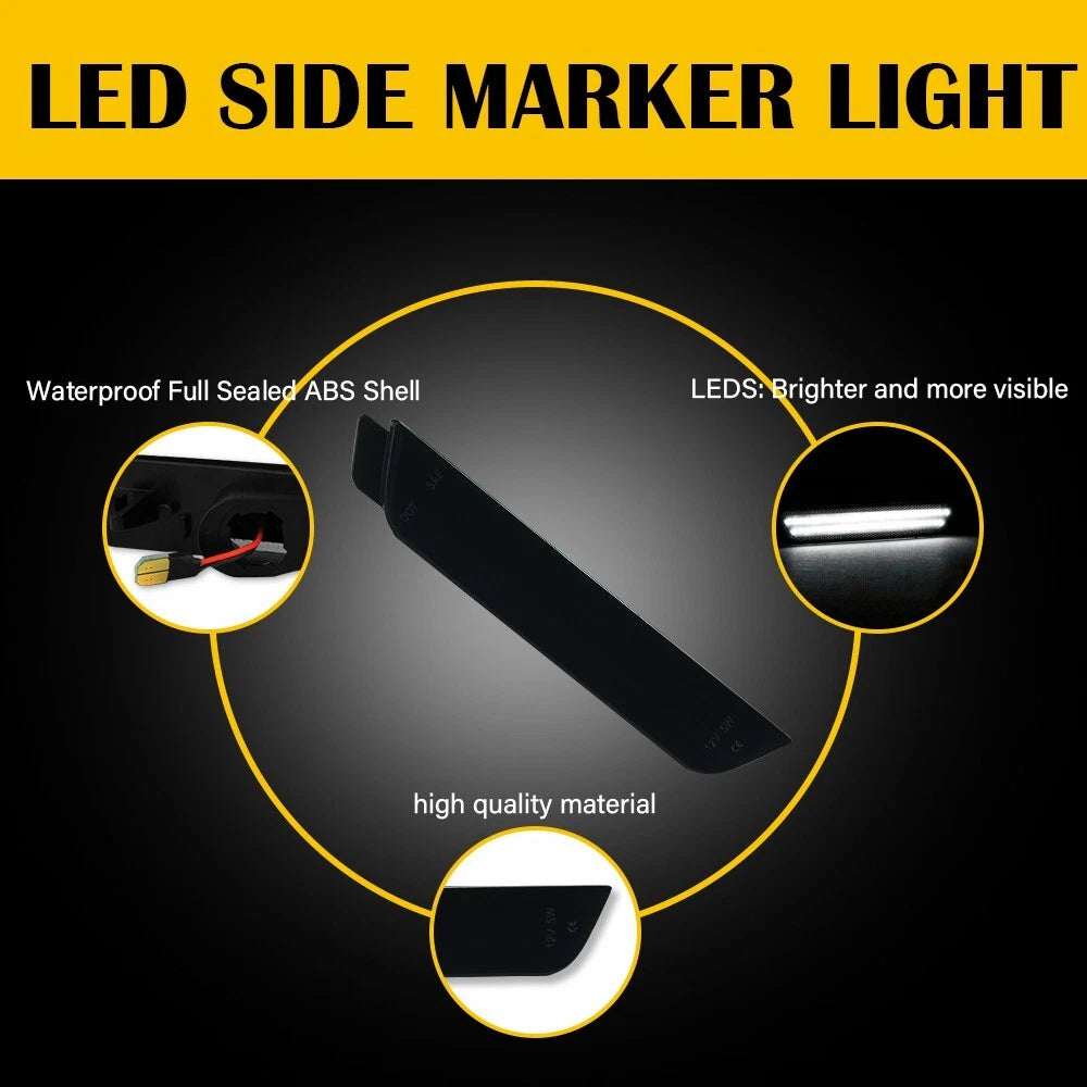Smoked LED Side Marker Lights for Chevy Camaro (2010–2015)
