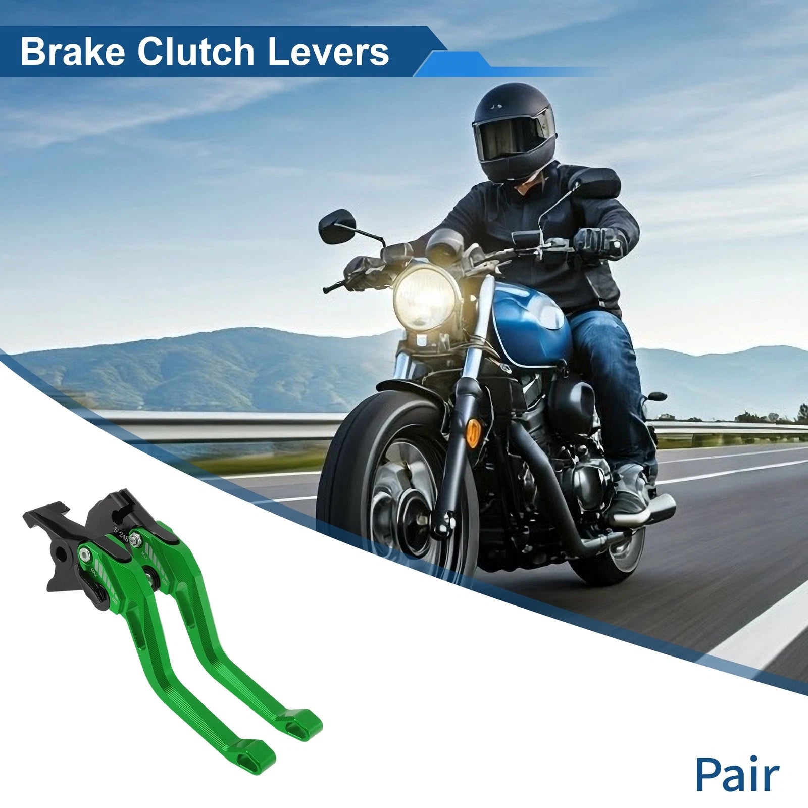 6 Position Adjustable Brake Clutch Levers for Suzuki GSX8S (2023–2025) Green