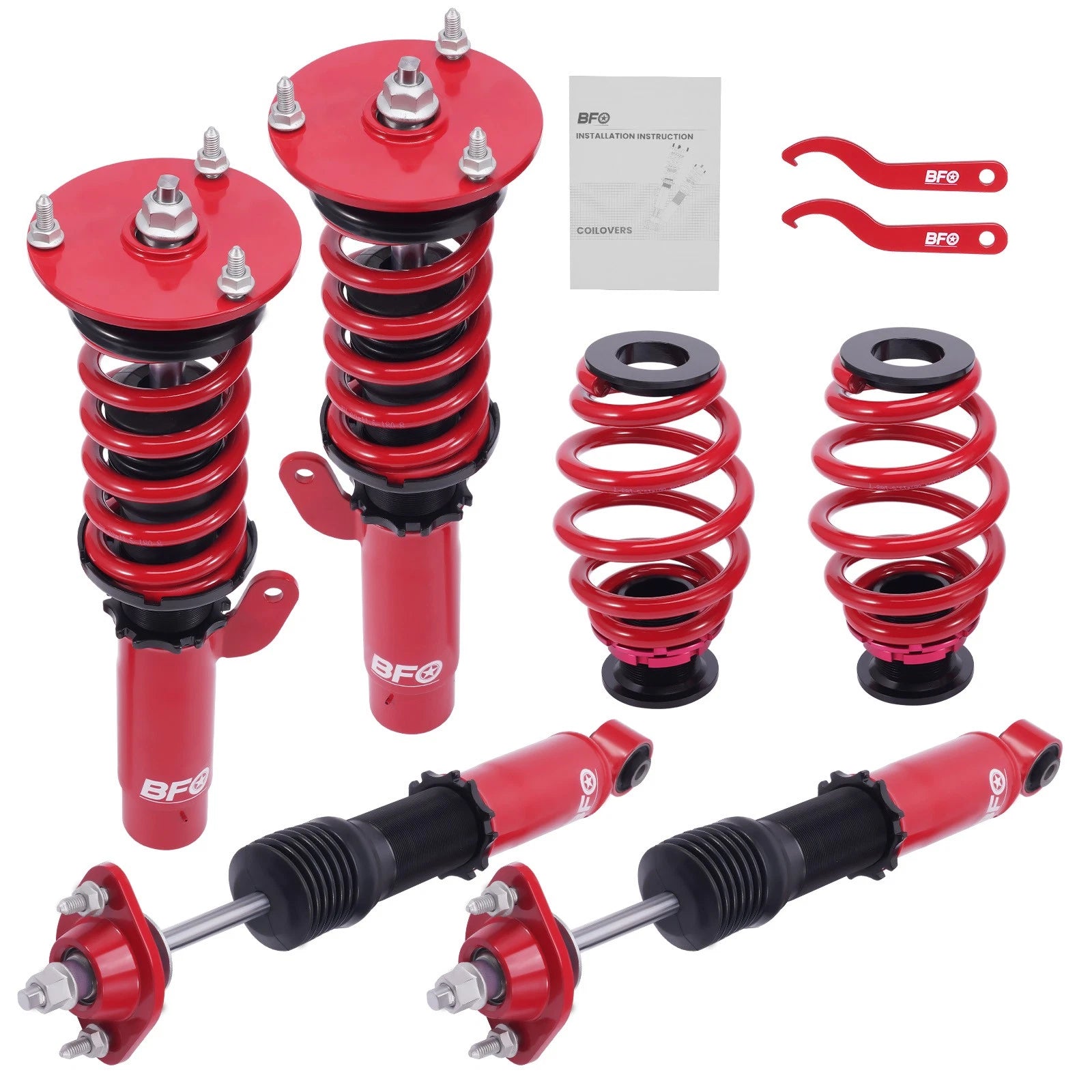 BFO Adjustable Coilover Shocks Absorber Kit for BMW 3 Series E46 (1999–2005)