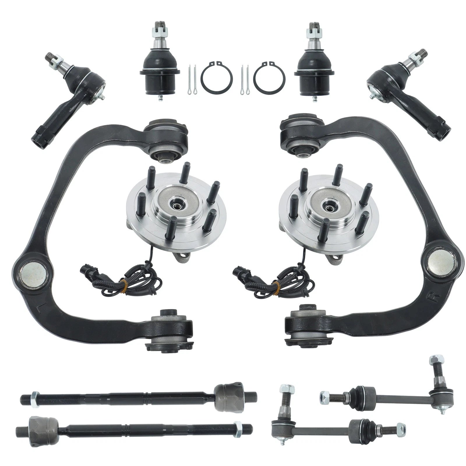 Set of 12 Control Arm Ball Joints & Tie Rod Ends for Ford F-150 (2004–2005)