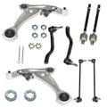 Set of 8 Front Control Arms Kit + Tie Rod for Nissan Altima Sedan (2007–2013)