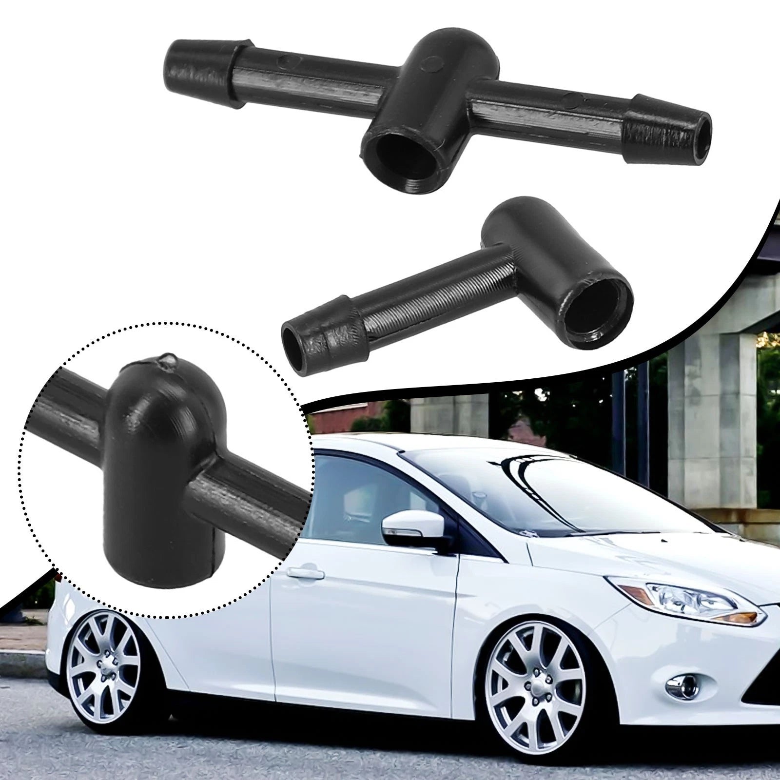 2X Windscreen Washer Connector Hose Jet for Ford Focus Mondeo C-Max