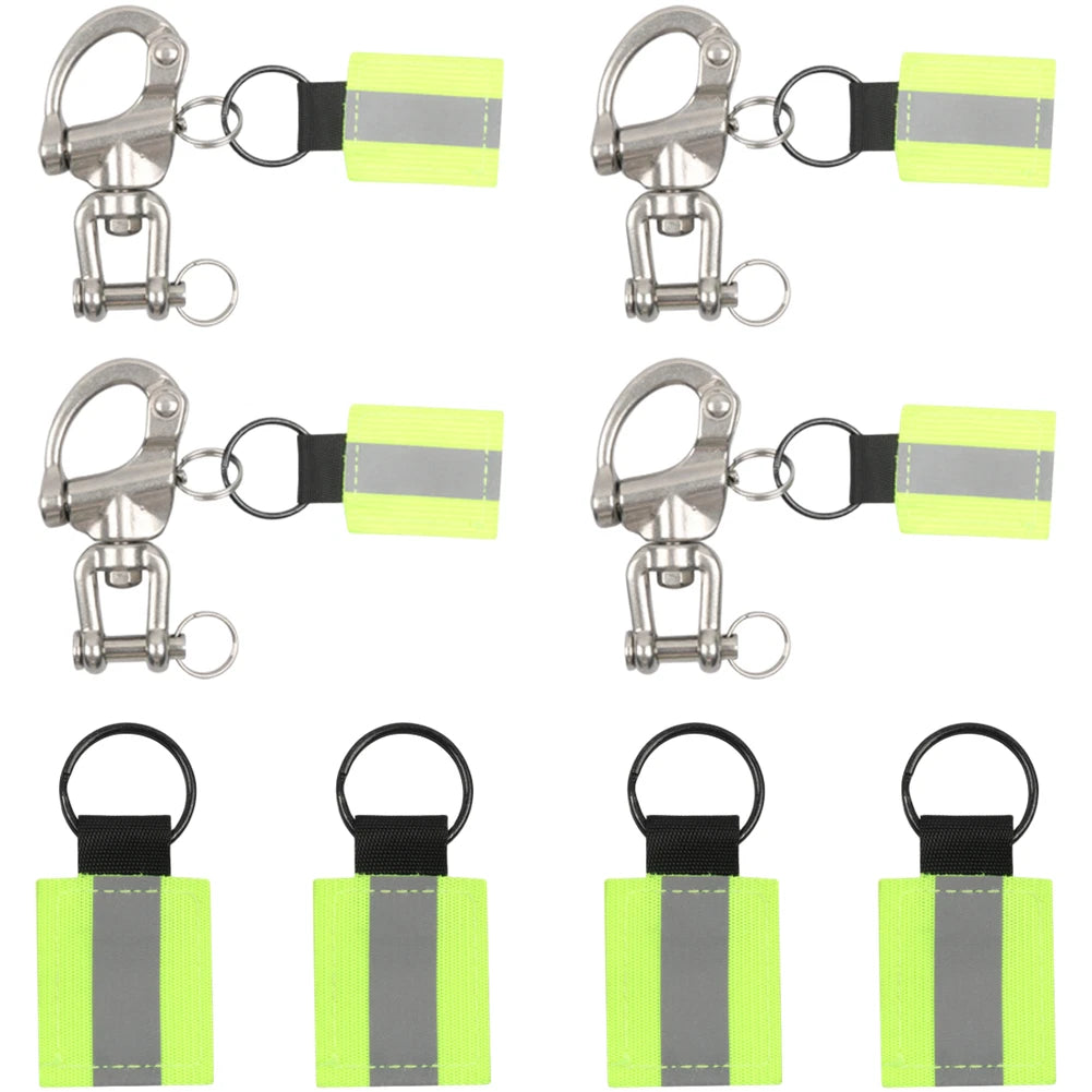 12 Pack Marine Quick Release Snap Shackle 316 SS with Swivel Eye for Sailing