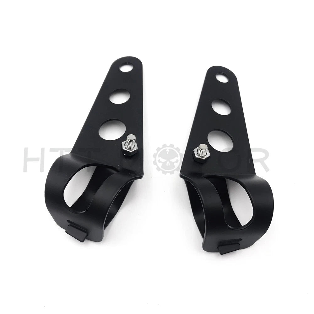 Fork Clamp Headlight Mounting Brackets for Motorcycles (28mm-38mm Tubes)