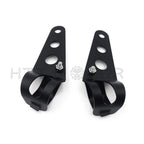 Fork Clamp Headlight Mounting Brackets for Motorcycles (28mm-38mm Tubes)