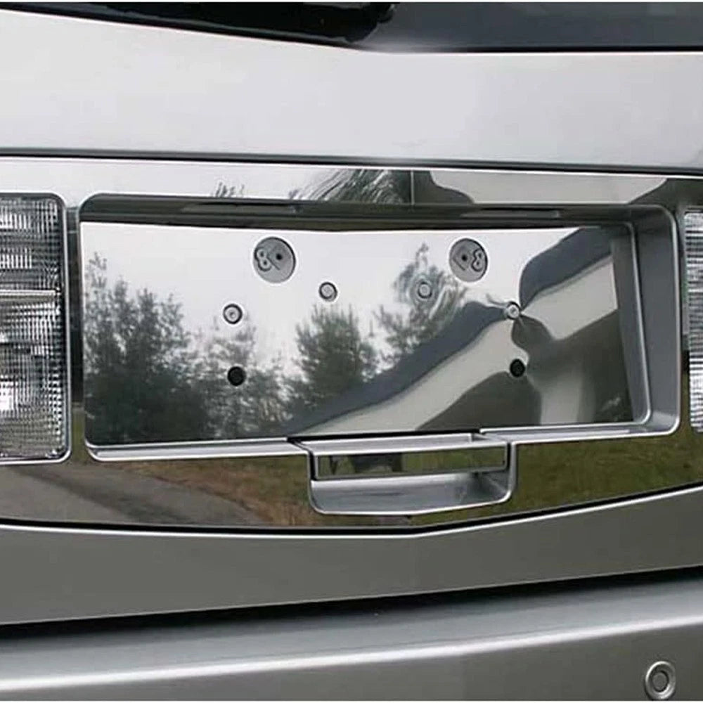 3pc Chrome License Surround Replacement for 2004–2009 Cadillac SRX
