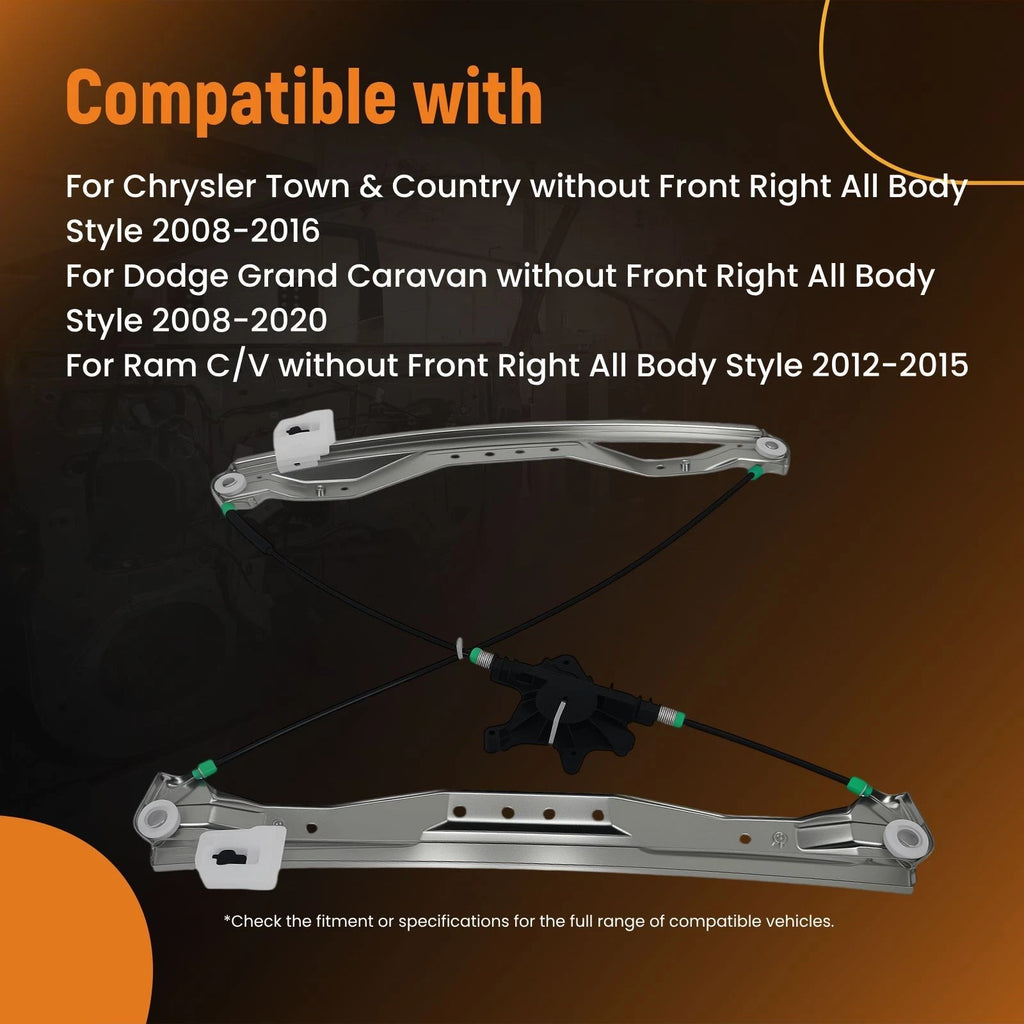 Electric Window Regulator Front Right for Ram C/V (2012–2015) 68030654AA 749509