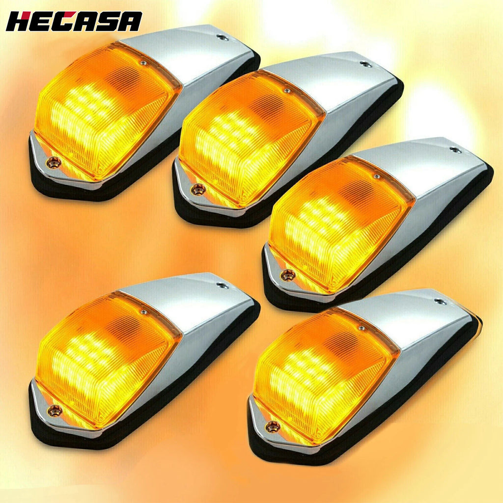 Set of 5 LED Top Roof Cab Marker Lights for Peterbilt (YYYY–YYYY)