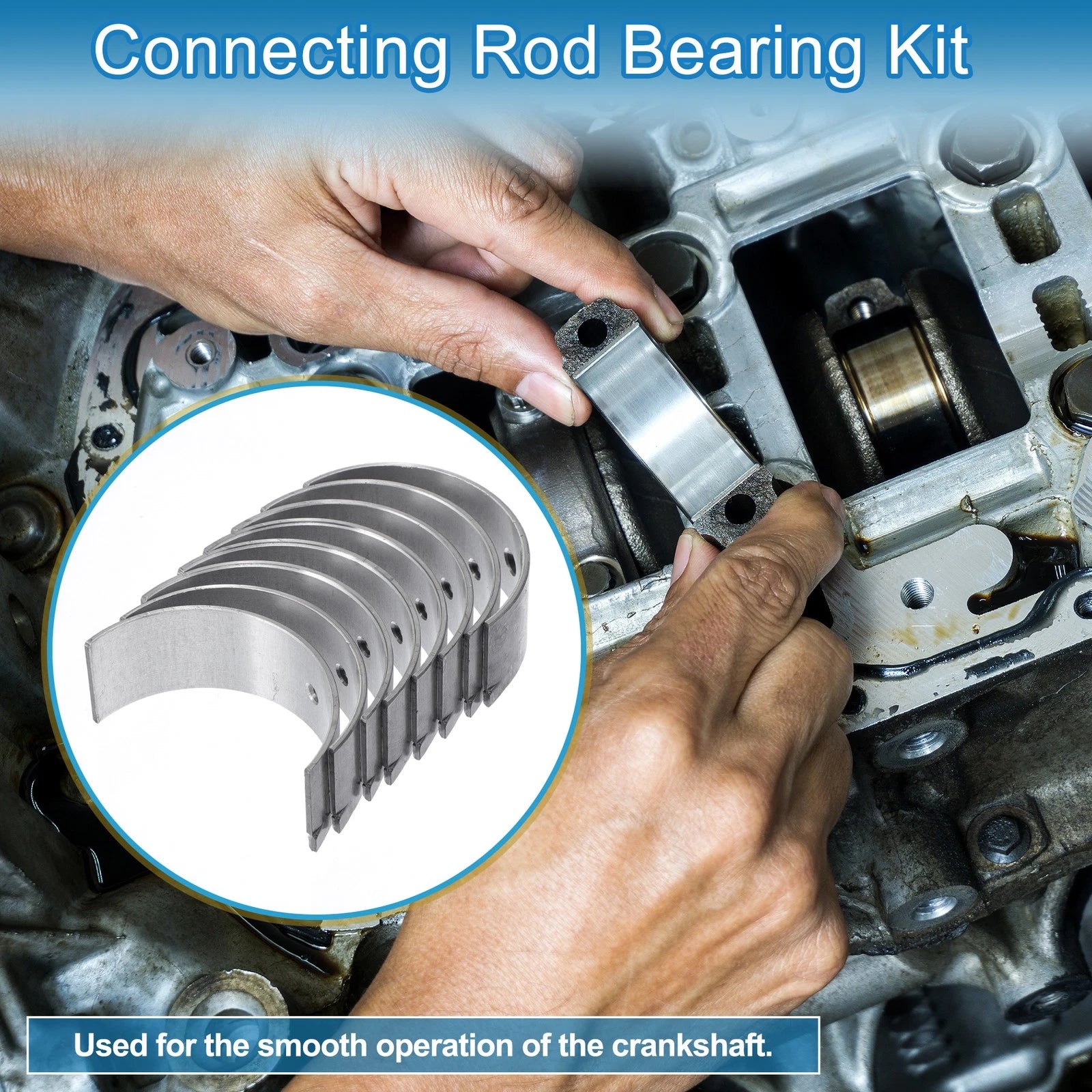 Set of 8 Connecting Rod Bearings for Nissan Caravan  No.1211185G00