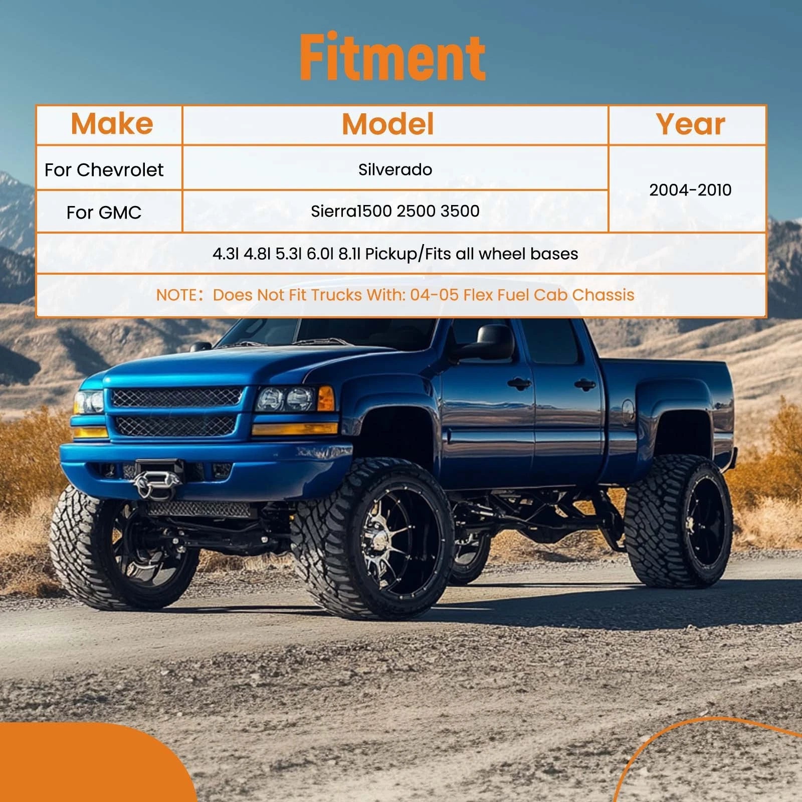 Fuel Lines Repair Kit for Chevy Silverado GMC Sierra 1500 2500 (2004–2010)