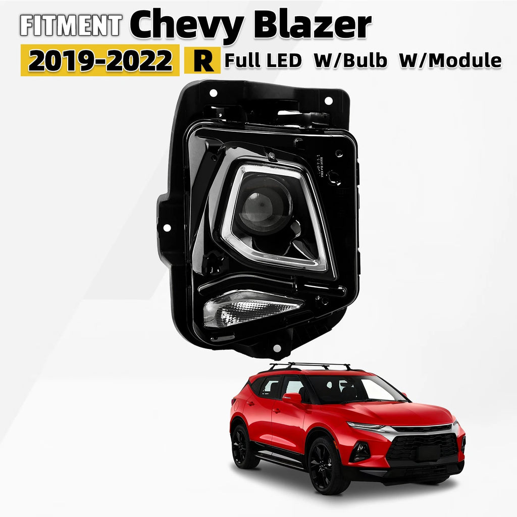 Full LED Projector Headlight for Chevy Blazer (2019–2022) w/ Bulb & LED Module
