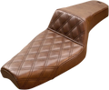 SADDLEMEN Step-Up Seat for XL 807-03-172BR (Front Lattice Stitch, Brown)