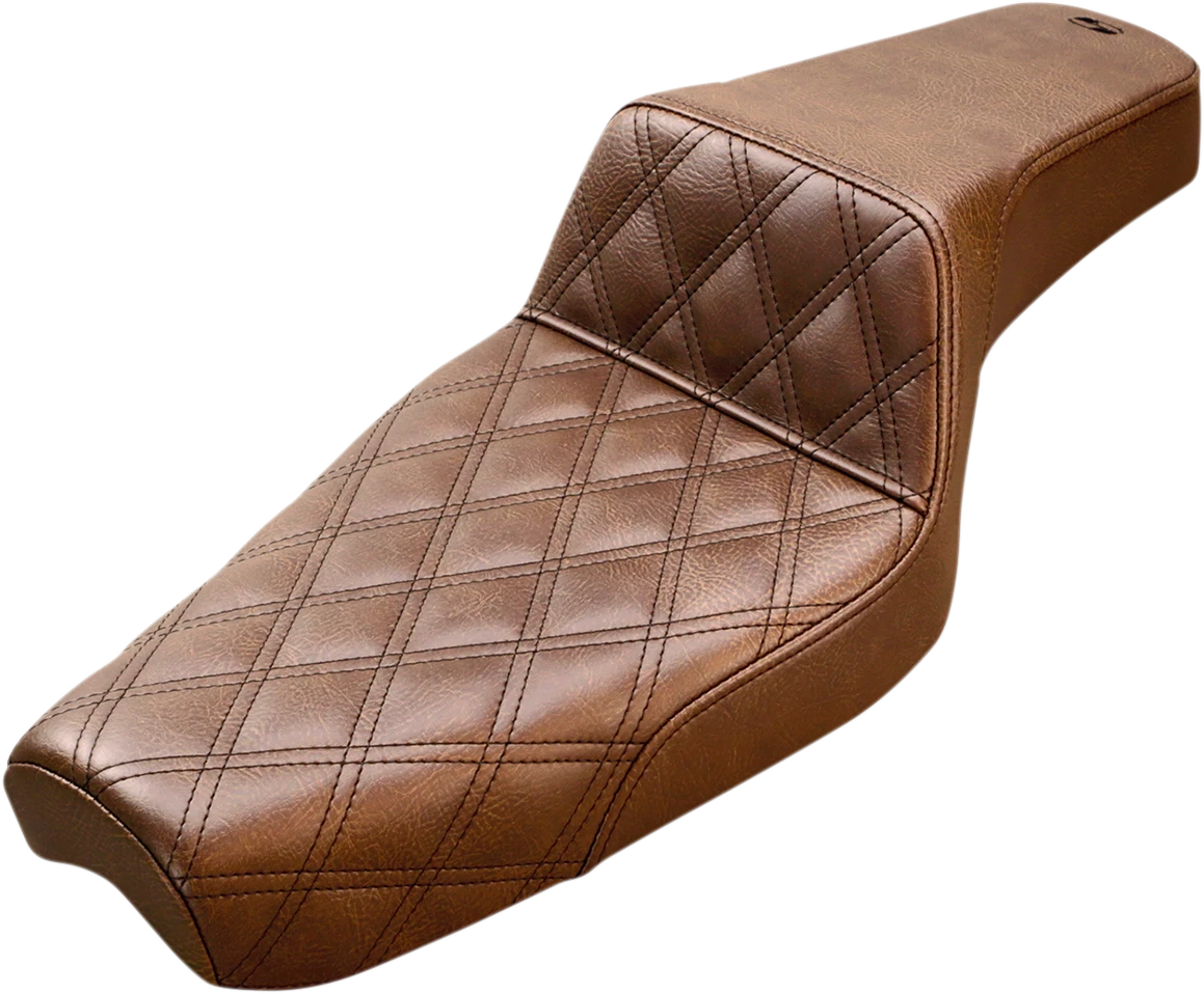 SADDLEMEN Step-Up Seat for XL 807-03-172BR (Front Lattice Stitch, Brown)
