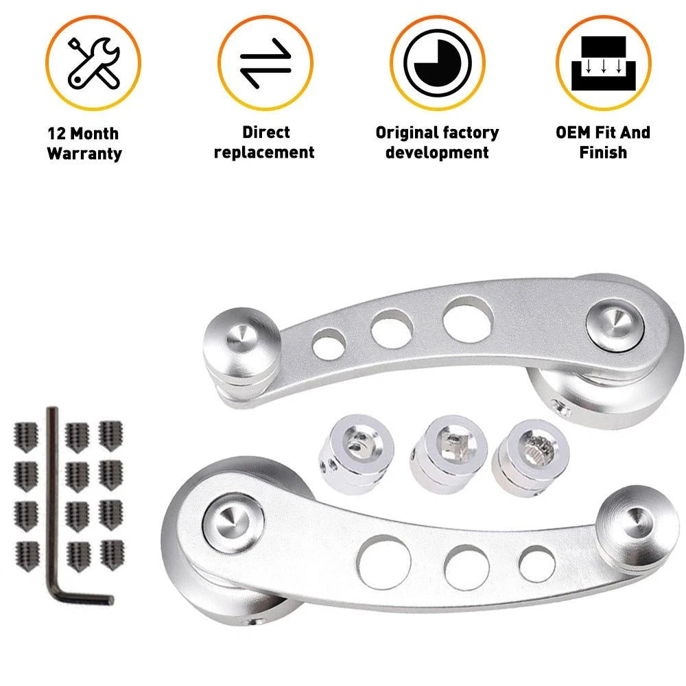 Chrome Billet Aluminum Crank Handle for Hot Rod Chevy Ford Chrysler (No Year)