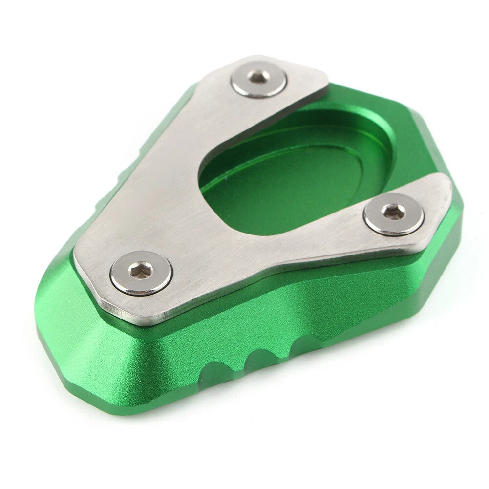Green Side Stand Kickstand Foot Plate Pad for Kawasaki Z900 (2017–2020)