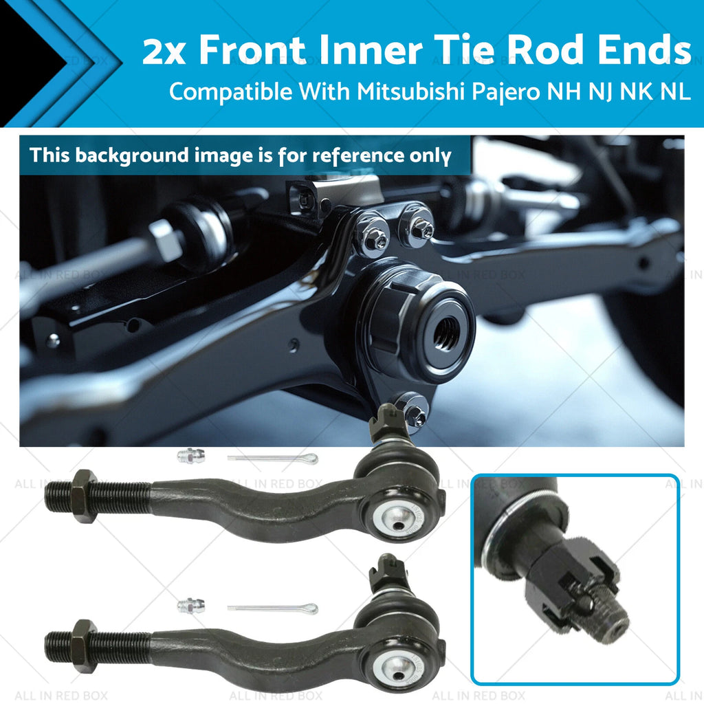 2X Front Inner Tie Rod Ends for Mitsubishi Pajero NH NJ NK NL (1991–2000)