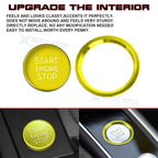 Gold Engine Ignition Switch Button Decor Trim for Audi A4 A5 A6 A7 S4 S5 (2009-2016)