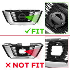 Front Upper Lower Grille Trim Fog Lamp Kit for Nissan Rogue (2017–2020)