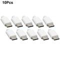 10PCS USB 3.1 Type C Male Connector Solderable PCB Black/White Shell