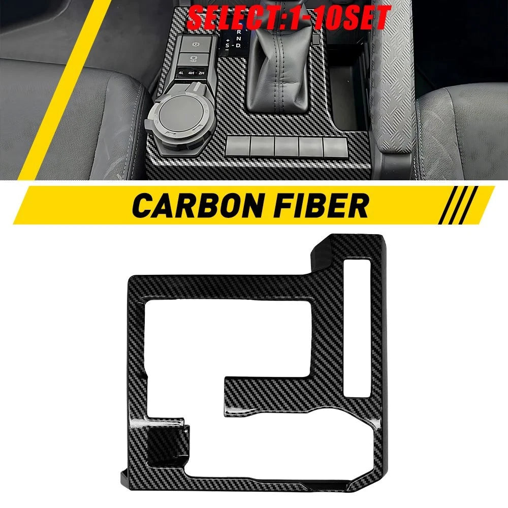 Carbon Fiber Gear Shift Panel Cover Trim for Toyota Tacoma (2024–2026)