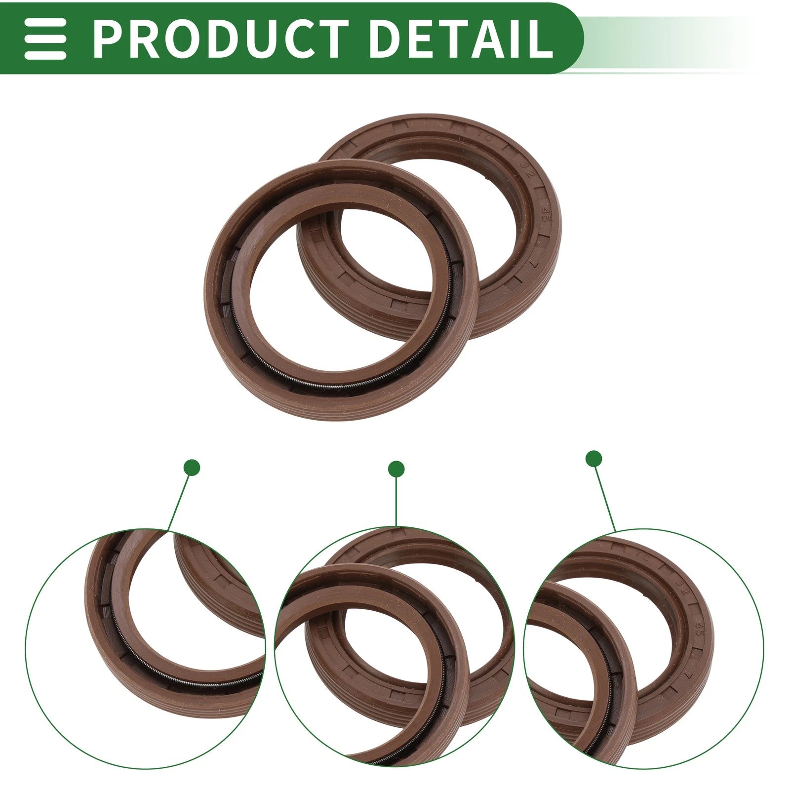 Oil Seal FKM Rubber 32x45x7mm for Various Models (5 Pcs)