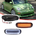 Smoke Switchback LED Front DRL Turn Signal Lights for VW Beetle (1998–2005)
