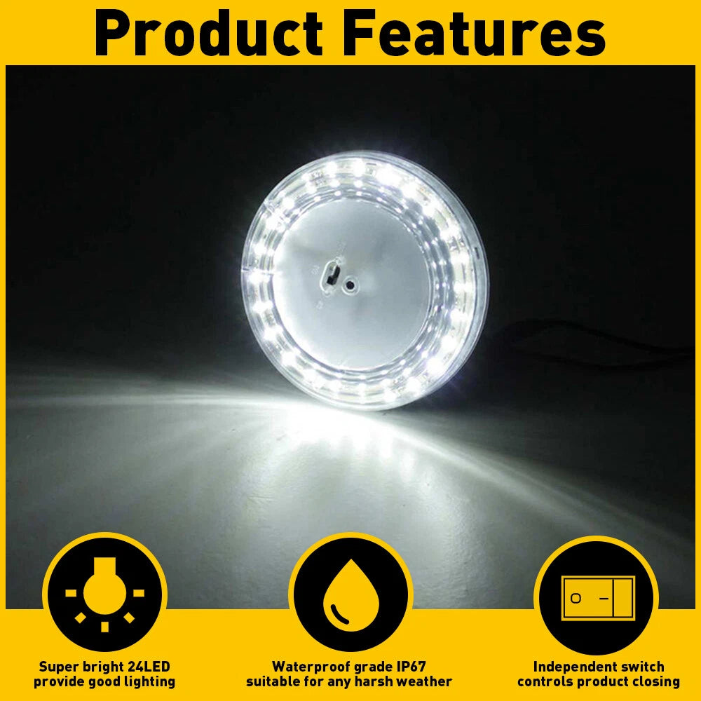 LED Ceiling Light Fixture for RV Camper Trailer (12V)