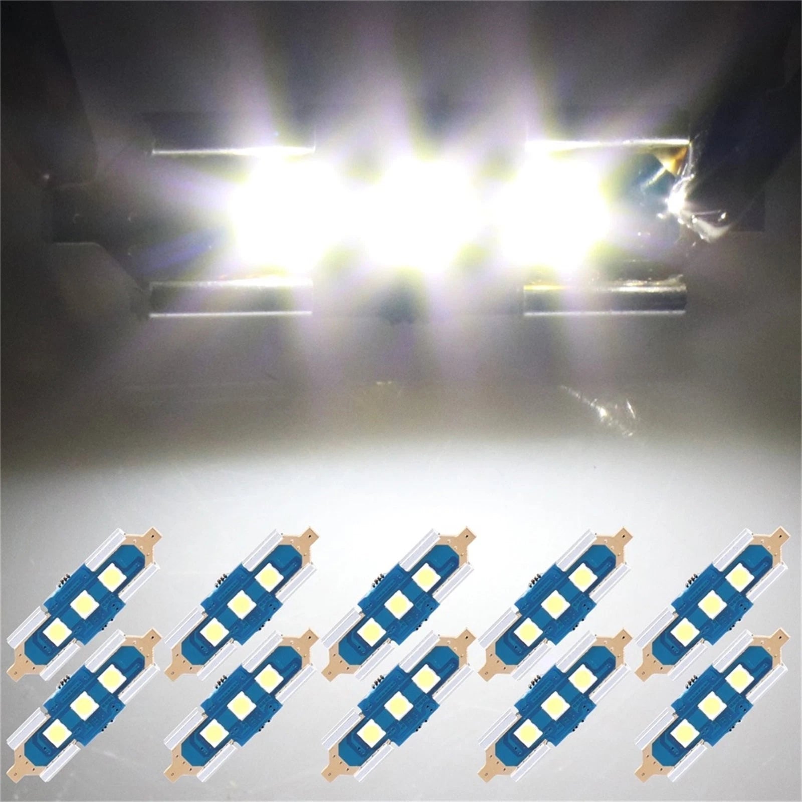 10PCS LED Light Map Lamp Festoon 31mm 3030-3-SMD for Car Interior