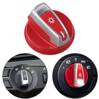Red Headlight Turn Knob Switch Cap for BMW