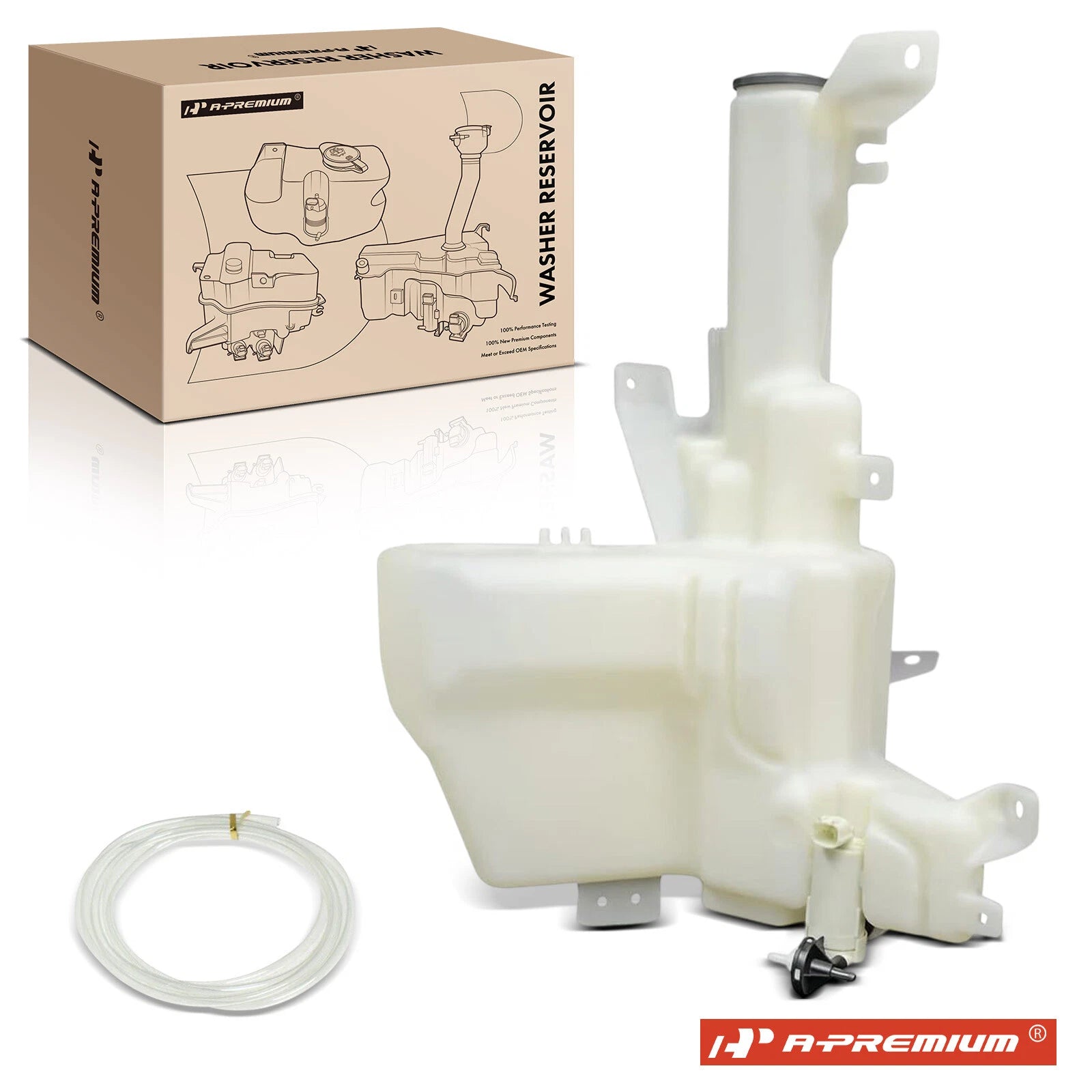 Windshield Washer Reservoir with Pump & Cap for Nissan Murano (2003–2007)