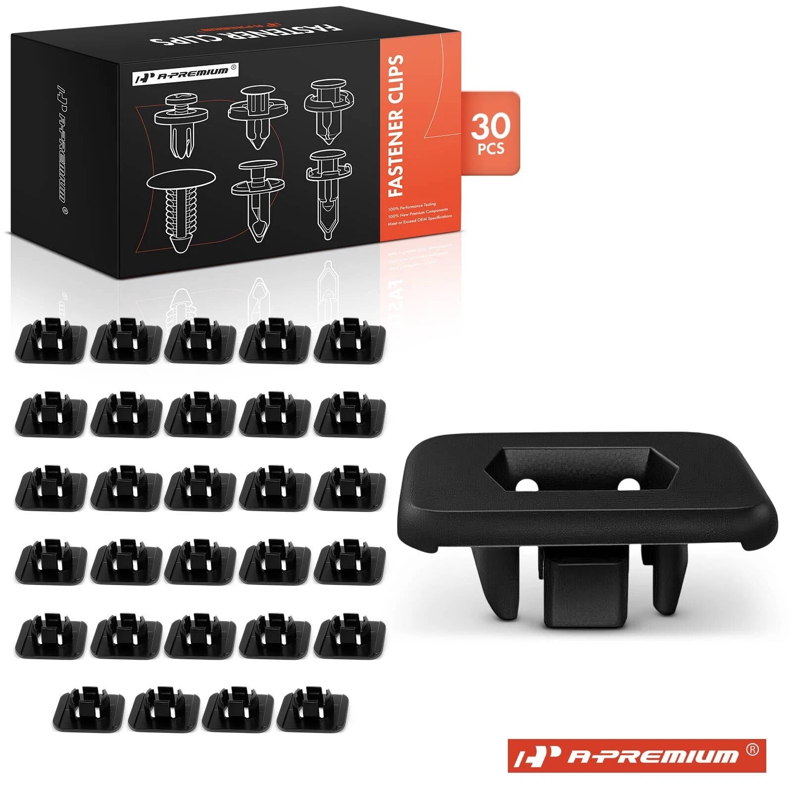 Set of 30 Nylon Radiator Grille Nut Retainer Clips for Nissan