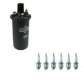 NGK Ignition Coil & 6 Nickel Spark Plugs Kit for C10 C20 Corvette FC150 M300