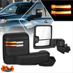 Power Heated LED Turn Signal Tow Mirrors for Chevrolet Silverado 1500 LTD (2019–2025)