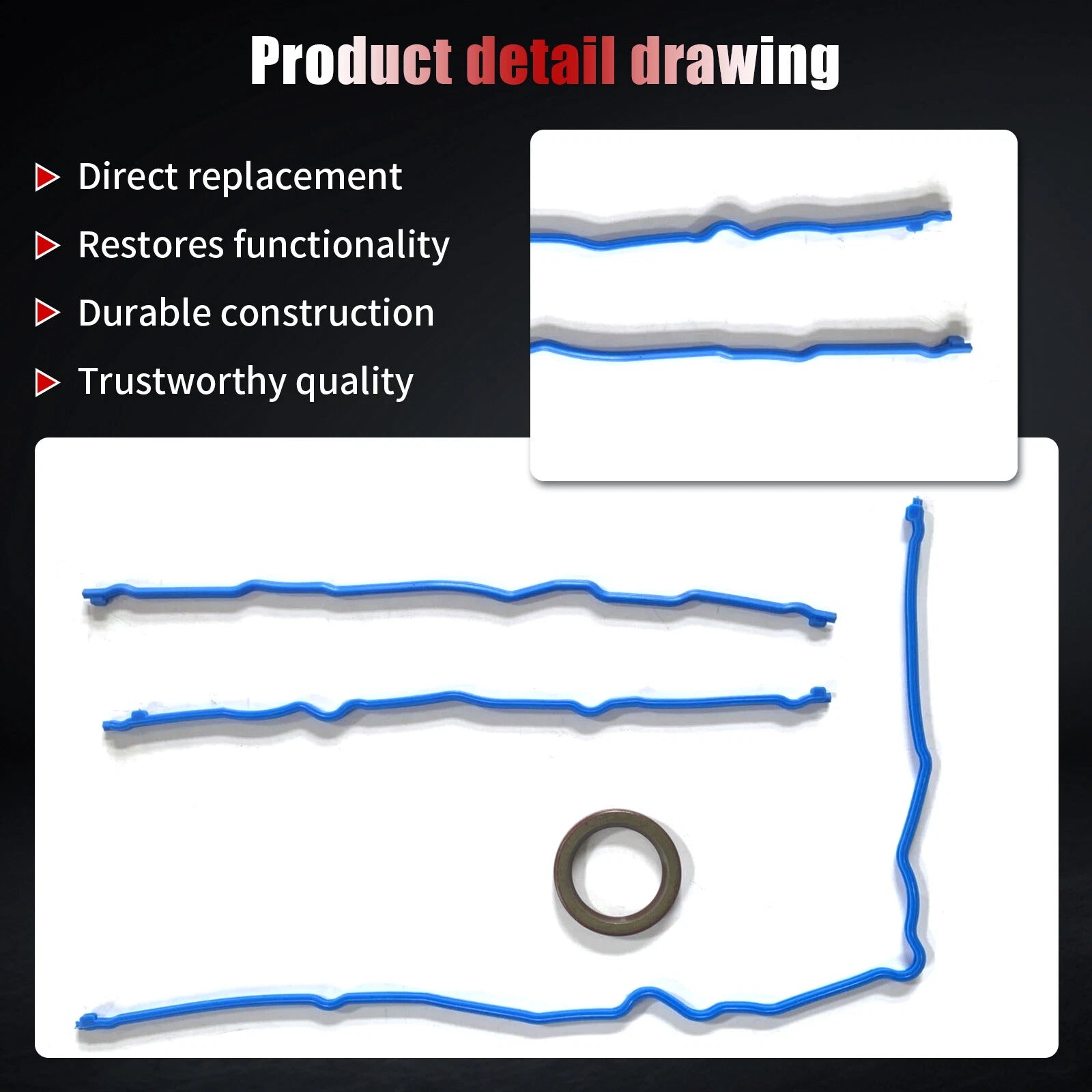 Timing Cover Gasket for Ford Mustang Lincoln Aviator Continental (1993–2007)
