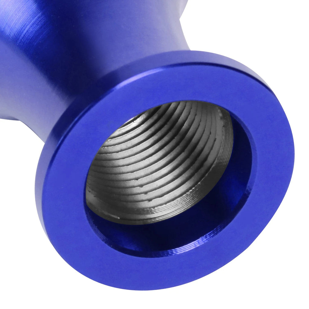 Universal Aluminum Cylindrical Shift Knob for Cars (Blue, Thread Adapters)