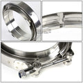4.5" 10MM Stainless V-Band Bolt Clamp & Flange for Turbo Down-Pipe (N/A)