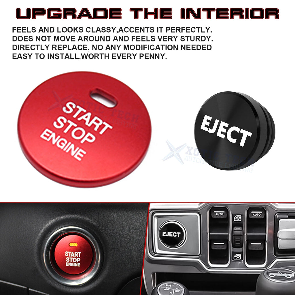 Alloy Engine Start Button + Cigarette Lighter Trim for Mazda 3 CX-3 (2014-2021)