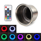 Stainless Steel LED RGB Drink Cup Holder for Marine RV Truck (No Years)