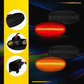 Set of 2 Front Amber Rear Red LED Side Marker Lights for Ford F-150 Raptor (2010–2014)